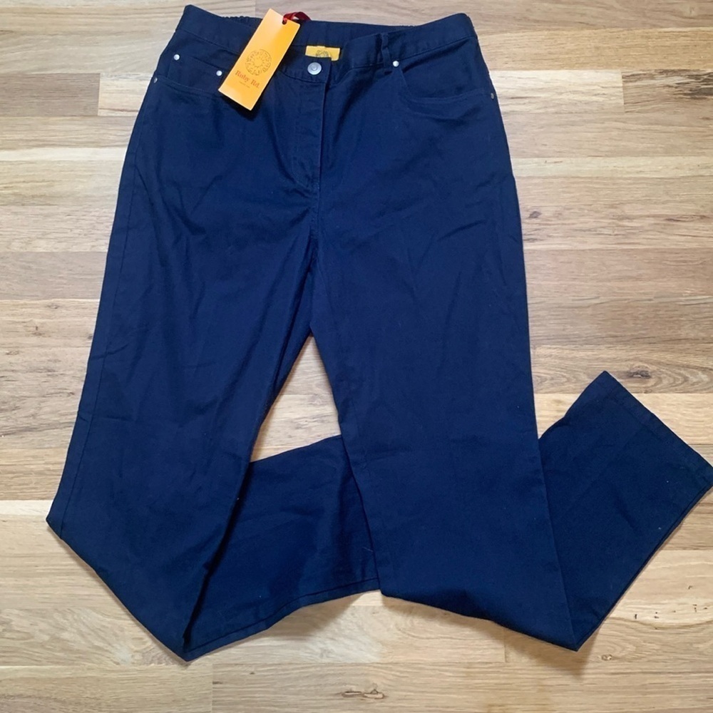 NWT Rudy Rd Navy Stretch Straight Leg Pants Women’s 6